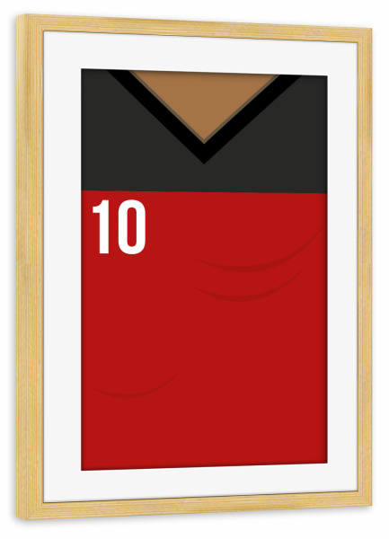 Poster mit Rahmen kiefer "10" artboxONE - Sport / Fußball - Fußball,Em,Nationalmannschaft,Belgien