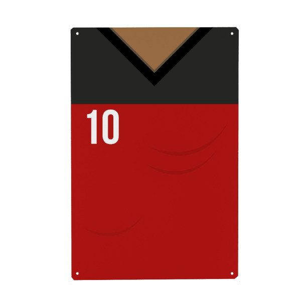 Metall Poster "10" artboxONE - Sport / Fußball - Fußball,Em,Nationalmannschaft,Belgien - Blechschild
