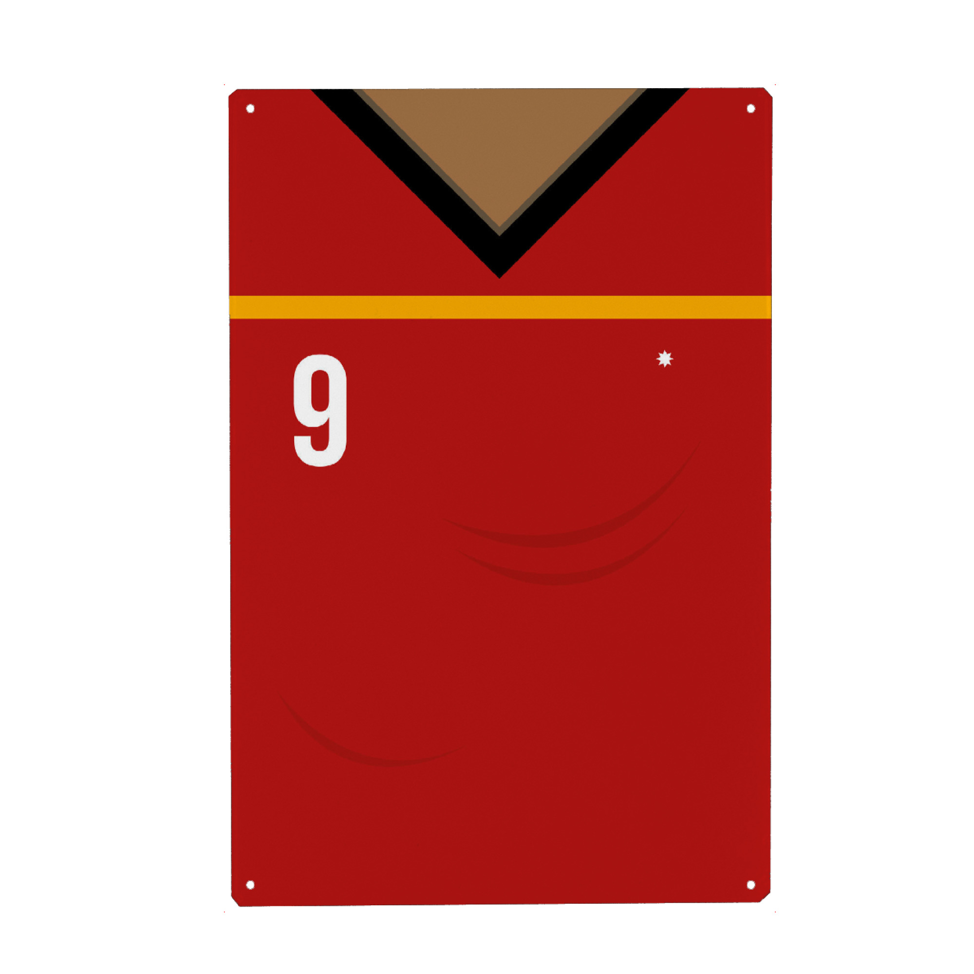 Holzbild "Nummer 9" artboxONE - Typografie,Sport / Fußball - Spanien,Fußball,Em,Nationalmannschaft,Deutschland,Ball