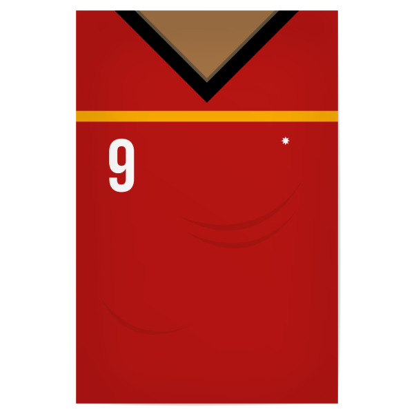 Poster "Nummer 9" artboxONE - Typografie,Sport / Fußball - Spanien,Fußball,Em,Nationalmannschaft,Deutschland,Ball