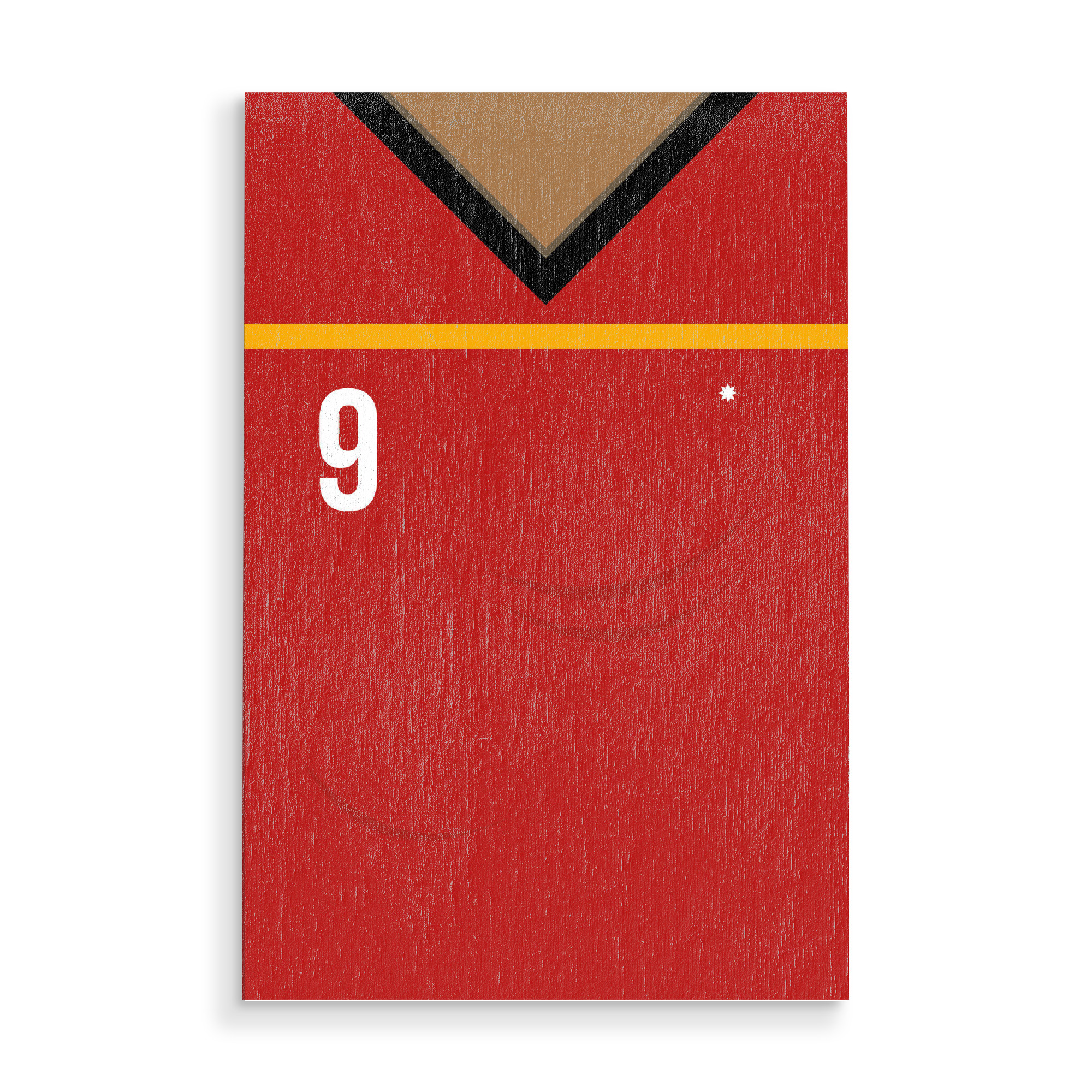 Holzbild "Nummer 9" artboxONE - Typografie,Sport / Fußball - Spanien,Fußball,Em,Nationalmannschaft,Deutschland,Ball