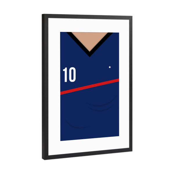 Poster mit Rahmen Schwarz (Metallic) "Nummer 10" artboxONE - Sport / Fußball - Fußball,Nationalmannschaft,Deutschland,Ball,Frankreich