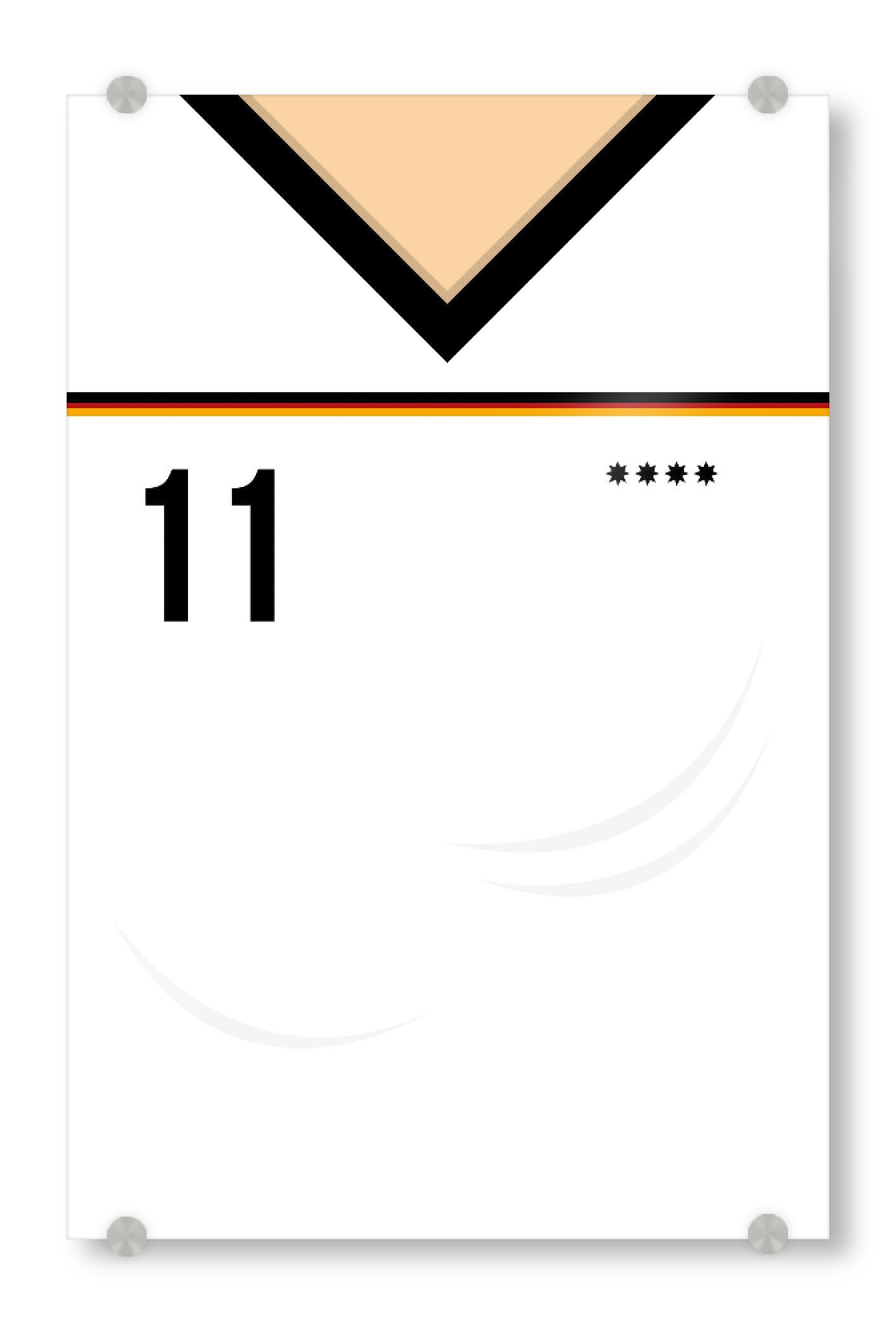 Acrylglasbild "Nummer 11" artboxONE - Sport / Fußball - Fußball,Em,Nationalmannschaft,Deutschland,Ball,8bit