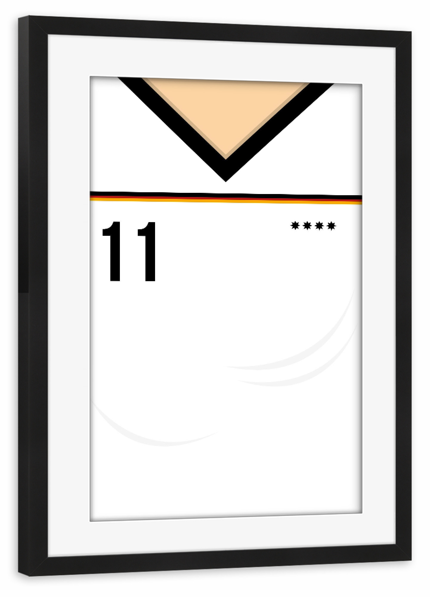Poster mit Rahmen schwarz "Nummer 11" artboxONE - Sport / Fußball - Fußball,Em,Nationalmannschaft,Deutschland,Ball,8bit