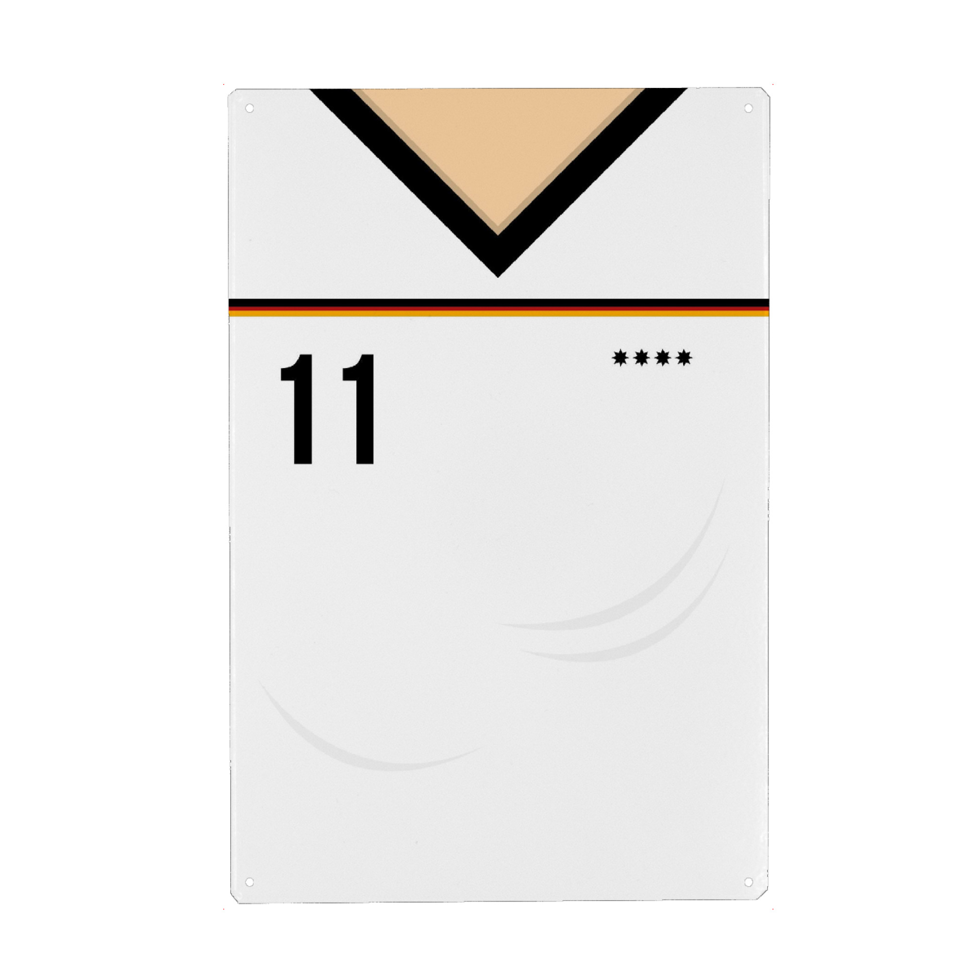 Holzbild "Nummer 11" artboxONE - Sport / Fußball - Fußball,Em,Nationalmannschaft,Deutschland,Ball,8bit