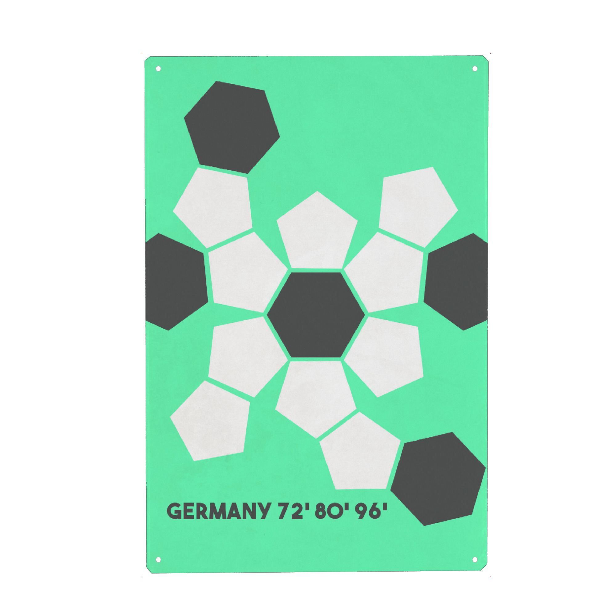 Holzbild "Koordination" artboxONE - Typografie,Sport / Fußball - Fußball,Em,Nationalmannschaft,Deutschland,Ball,Koordinatioen,Geo