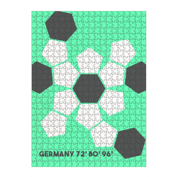 artboxONE Puzzle "Koordination" artboxONE - Typografie,Sport / Fußball - Fußball,Em,Nationalmannschaft,Deutschland,Ball,Koordinatioen,Geo