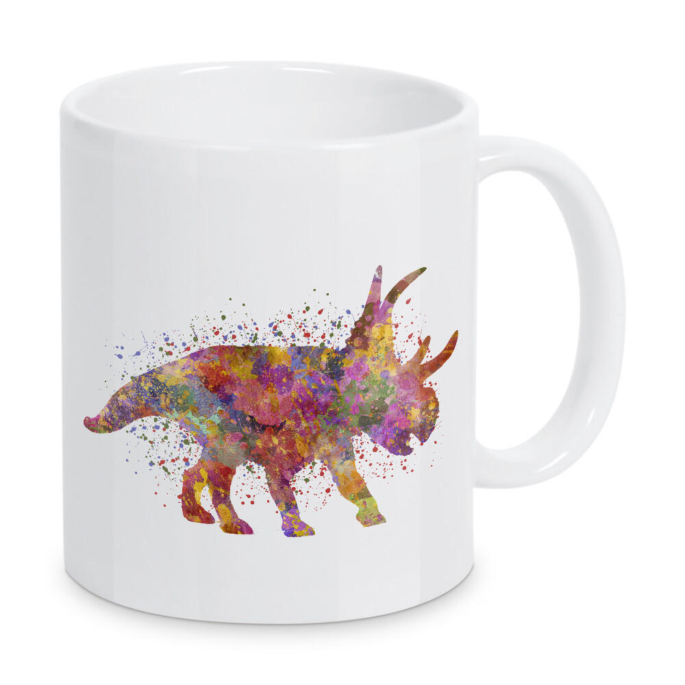 Tasse "Diabloceratops in watercolor" artboxONE - Tiere,Abstrakt - Dinosaurier,Prähistorisch,Aquarell,Bunt,Haustier,Wild,Kindisch,Tier,Antike,Dino