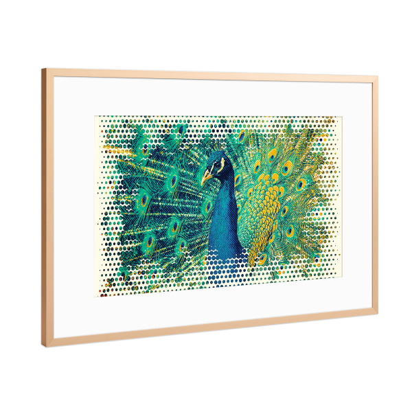 Poster mit Rahmen Kupfer "Peacock Art" artboxONE - Tiere,Für Mama