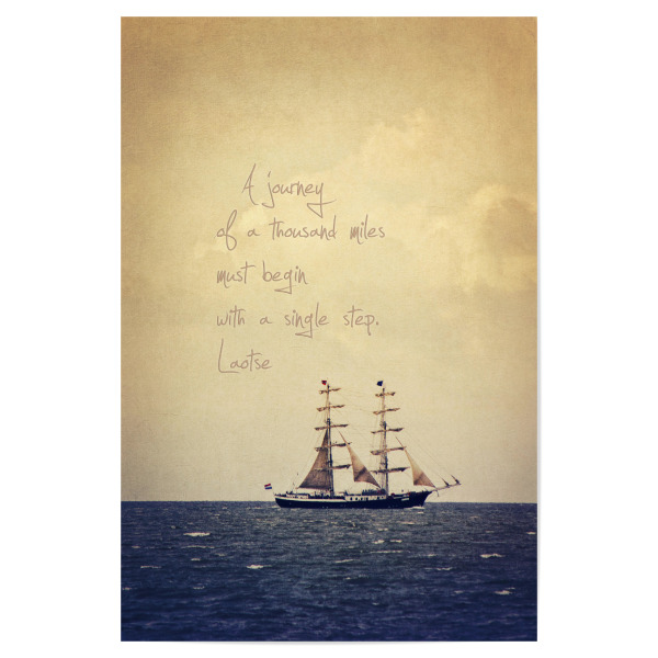 Poster 30x20 cm "Sailing" artboxONE - Typografie,Reise / Strand und Meer