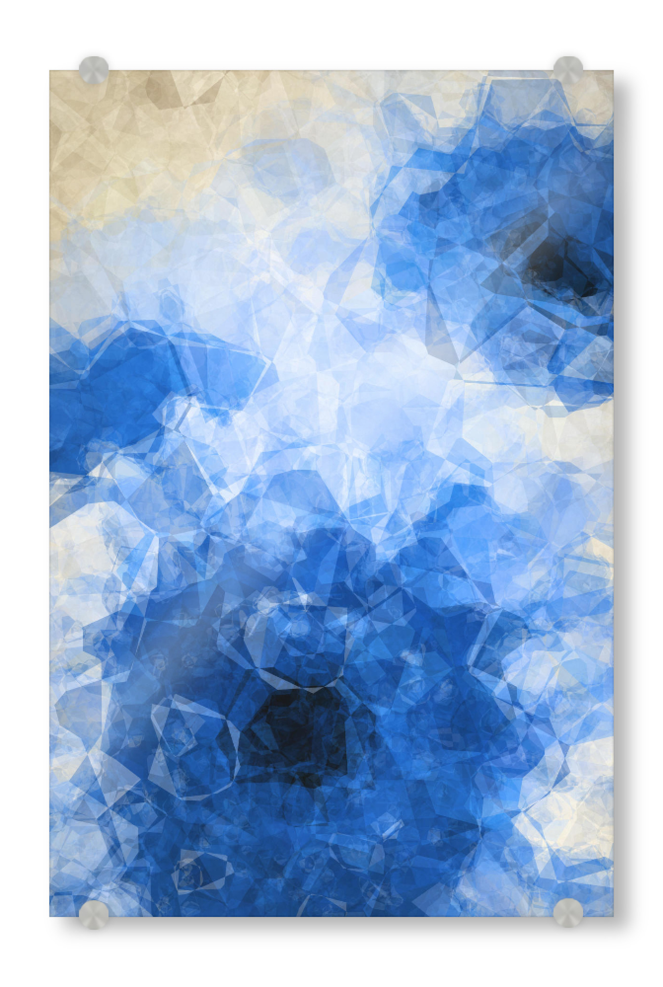 Acrylglasbild "Blue Gerbera - Abstract Flower" artboxONE - Natur,Abstrakt,Geometrie - Blume,Blüte,Blaue blume,Abstrakt,Digitale kunst,Natur,Blau
