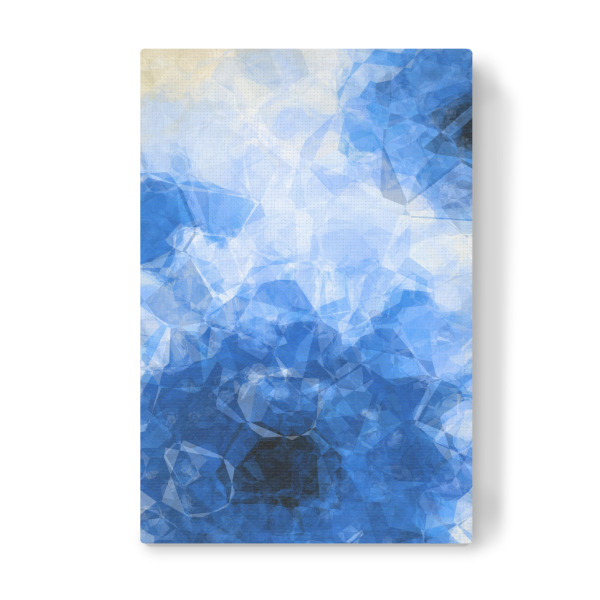 Leinwandbild "Blue Gerbera - Abstract Flower" artboxONE - Natur,Abstrakt,Geometrie - Blume,Blüte,Blaue blume,Abstrakt,Digitale kunst,Natur,Blau