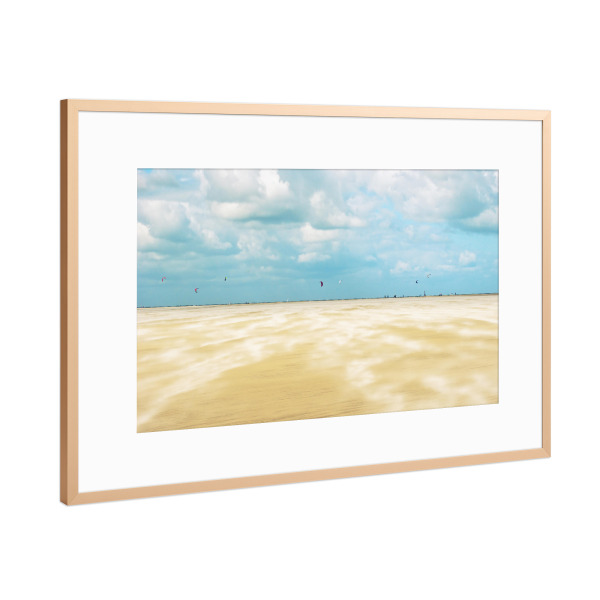 Poster mit Rahmen Kupfer "Am Strand" artboxONE - Reise,Reise / Strand und Meer