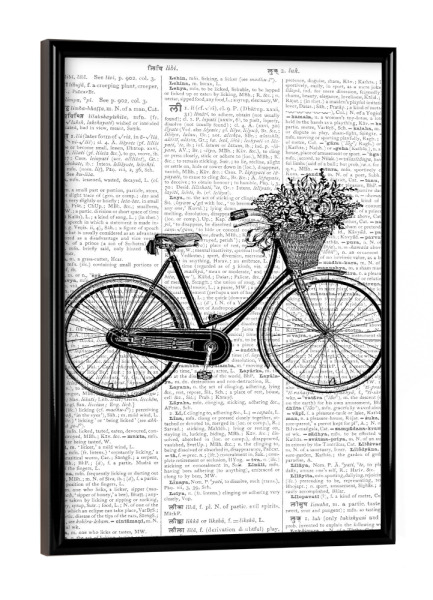Poster mit schwarzem Rahmen "French Bicycle" artboxONE - Schwarzweiß,Retro