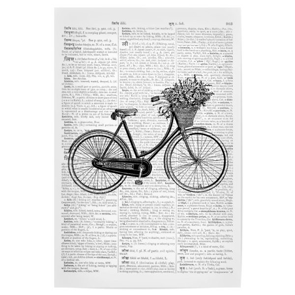 Poster 30x20 cm "French Bicycle" artboxONE - Schwarzweiß,Retro