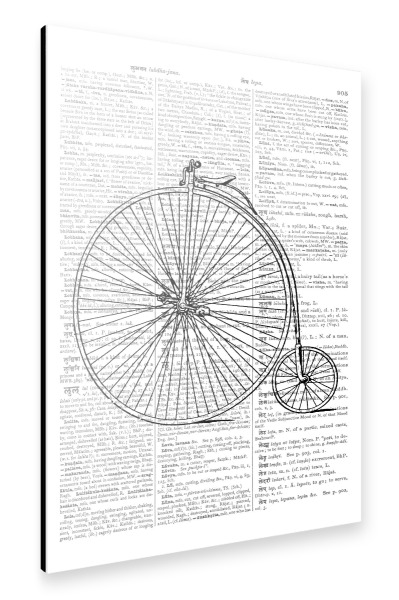 Alu-Dibond "Bicycle" 30x20 cm artboxONE