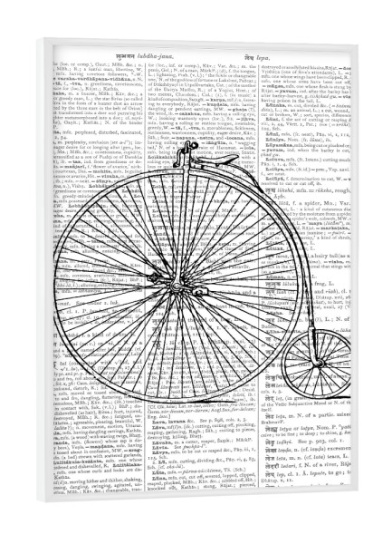 Poster mit weißem Rahmen "Bicycle" artboxONE - Schwarzweiß,Retro,Fiktion