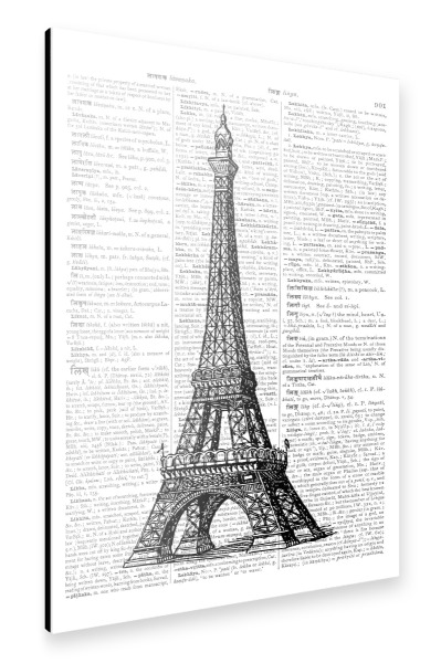 Alu-Dibond "Paris In Letters" 30x20 cm artboxONE