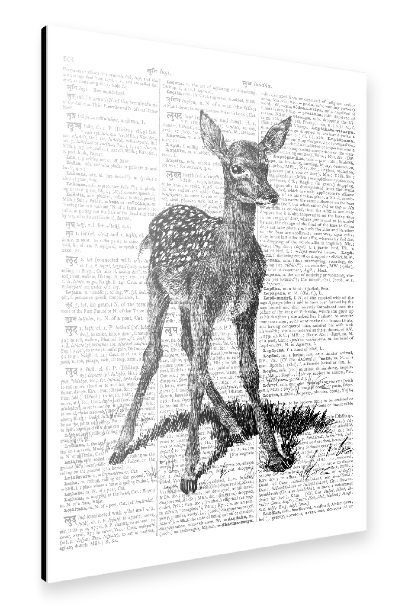 Alu-Dibond "Bambi" 30x20 cm artboxONE