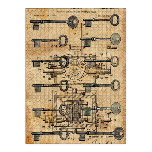 Puzzle Ravensburger "Steampunk Keys" artboxONE - Retro