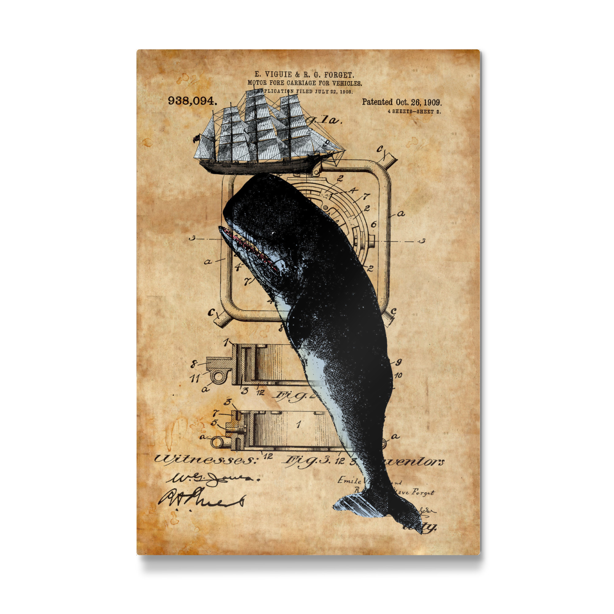 Galerie-Print "Steampunk Whale" 30x20 cm artboxONE