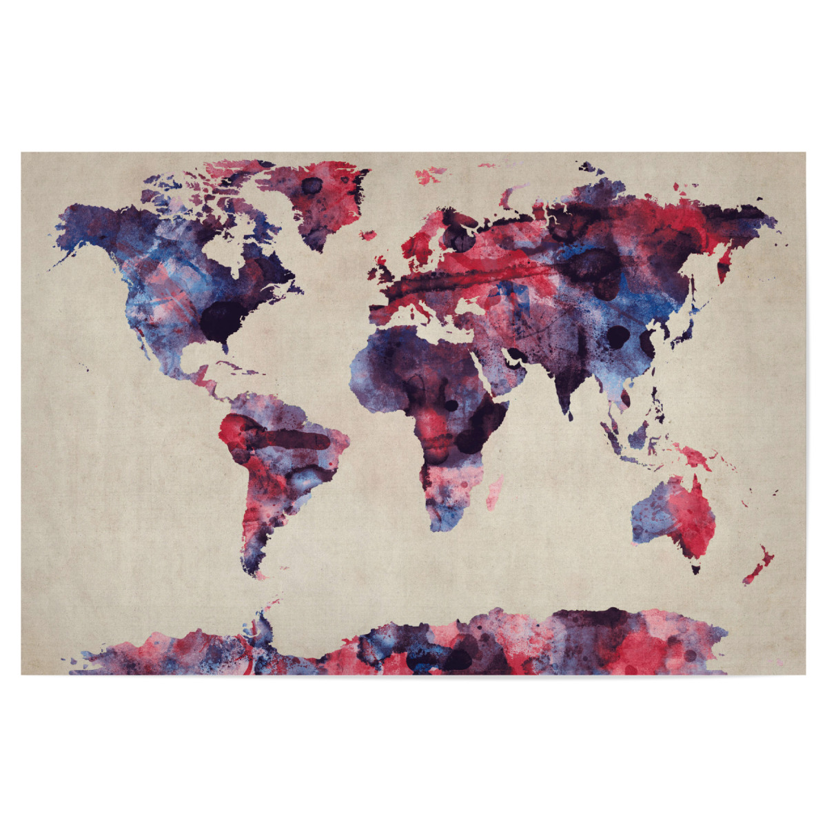 World Map Abstract Painting Iii Als Poster Bei Artboxone Kaufen