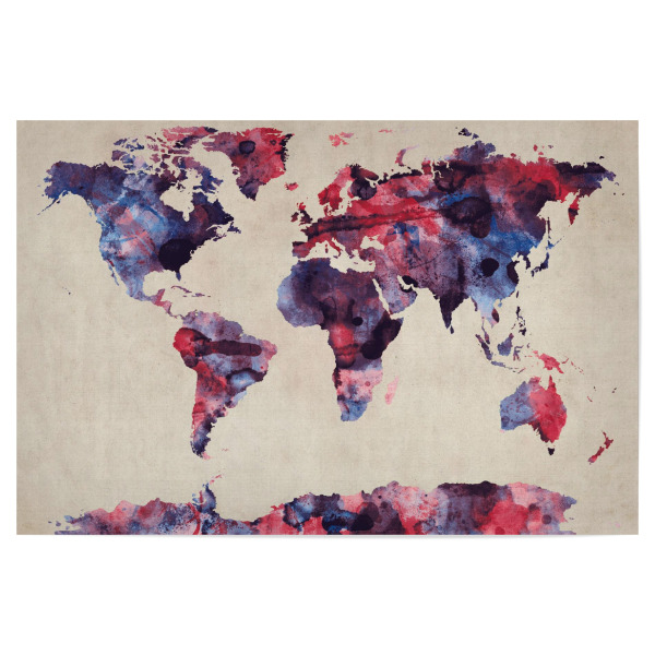 Poster 30x20 cm "World Map Abstract Painting III" artboxONE - Reise / Länder
