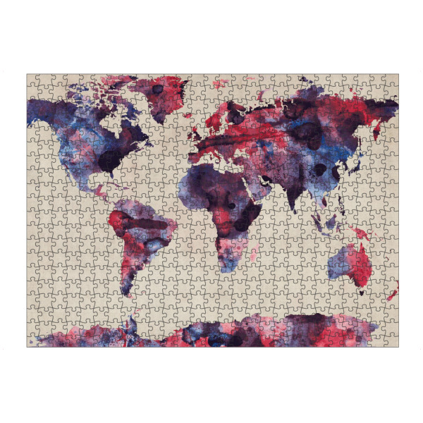 Puzzle Ravensburger "World Map Abstract Painting III" artboxONE - Reise / Länder