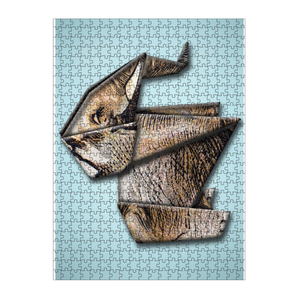 artboxONE Puzzle "Blue elephant" artboxONE - Tiere,Origami