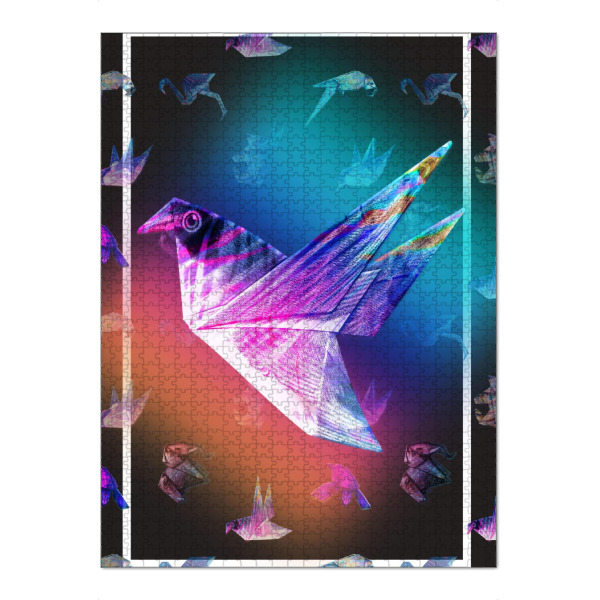 Puzzle Ravensburger "Color Birdy" artboxONE - Tiere,Origami