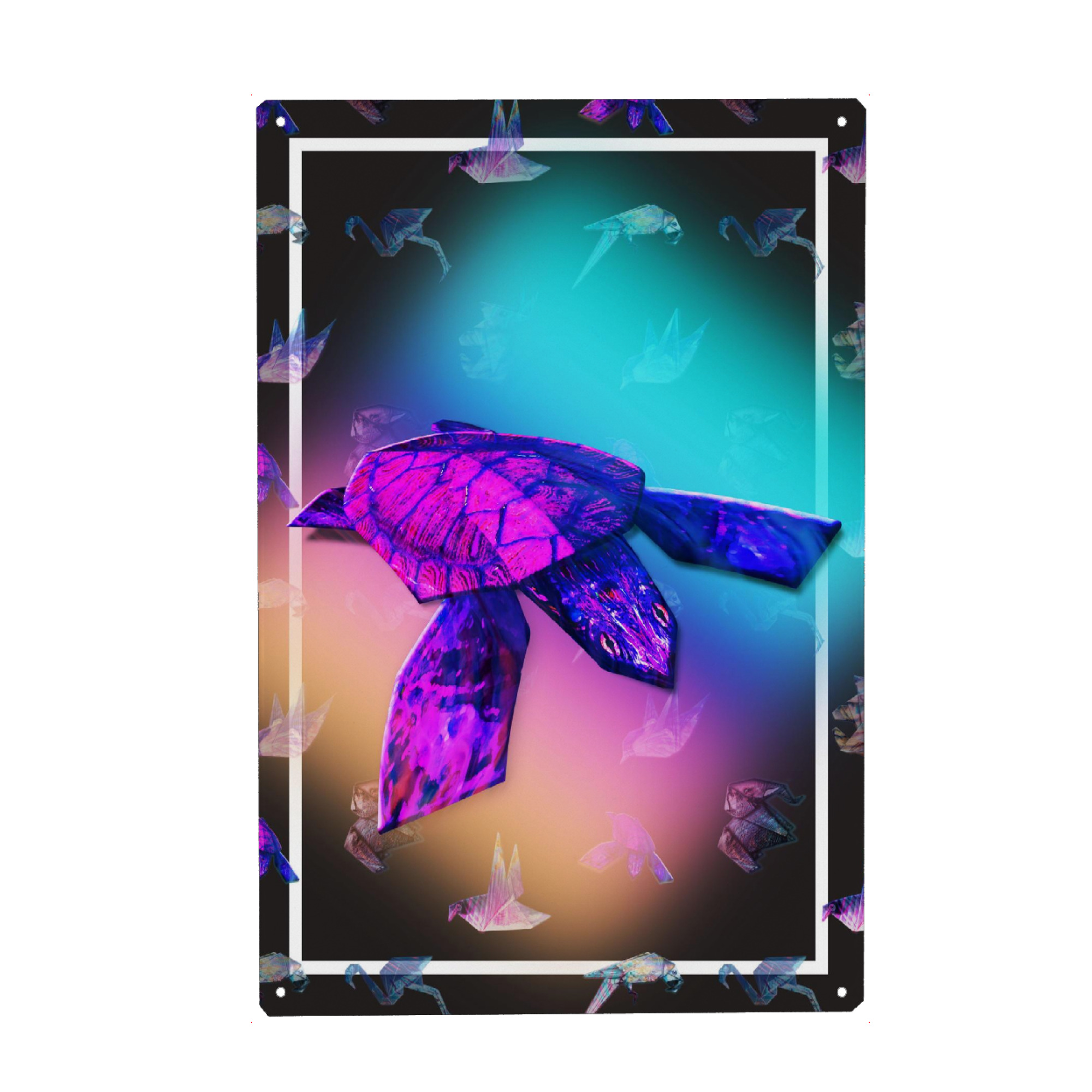 Holzbild "Schildkröte" artboxONE - Tiere,Origami