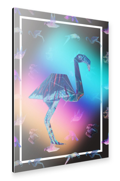 Alu-Dibond "Flamingo" 30x20 cm artboxONE