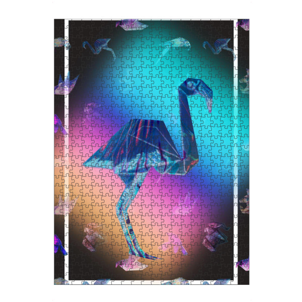 Puzzle Ravensburger "Flamingo" artboxONE - Tiere,Geometrie,Origami