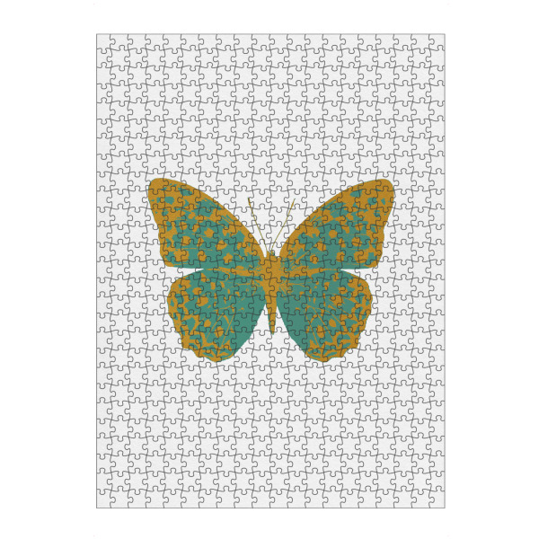 artboxONE Puzzle "Gold and Green Butterfly" artboxONE - Natur,Tiere,Abstrakt