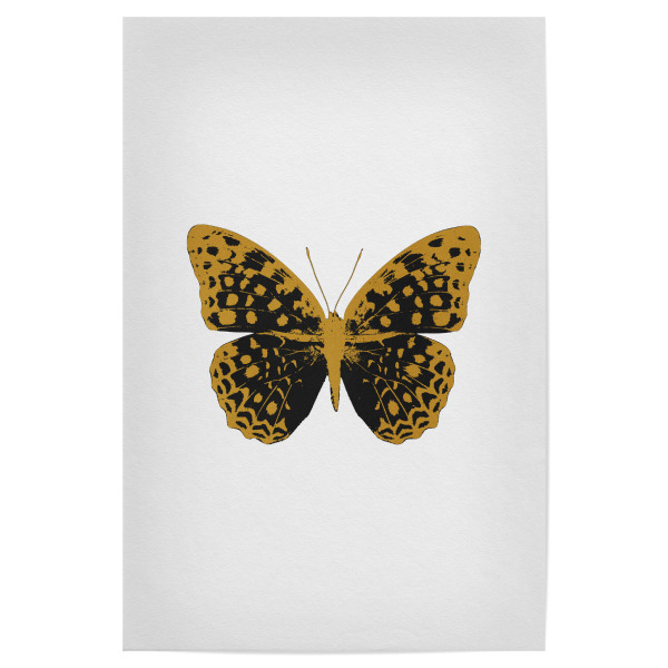 Poster 30x20 cm "Gold and Black Butterfly" artboxONE - Natur,Tiere,Abstrakt