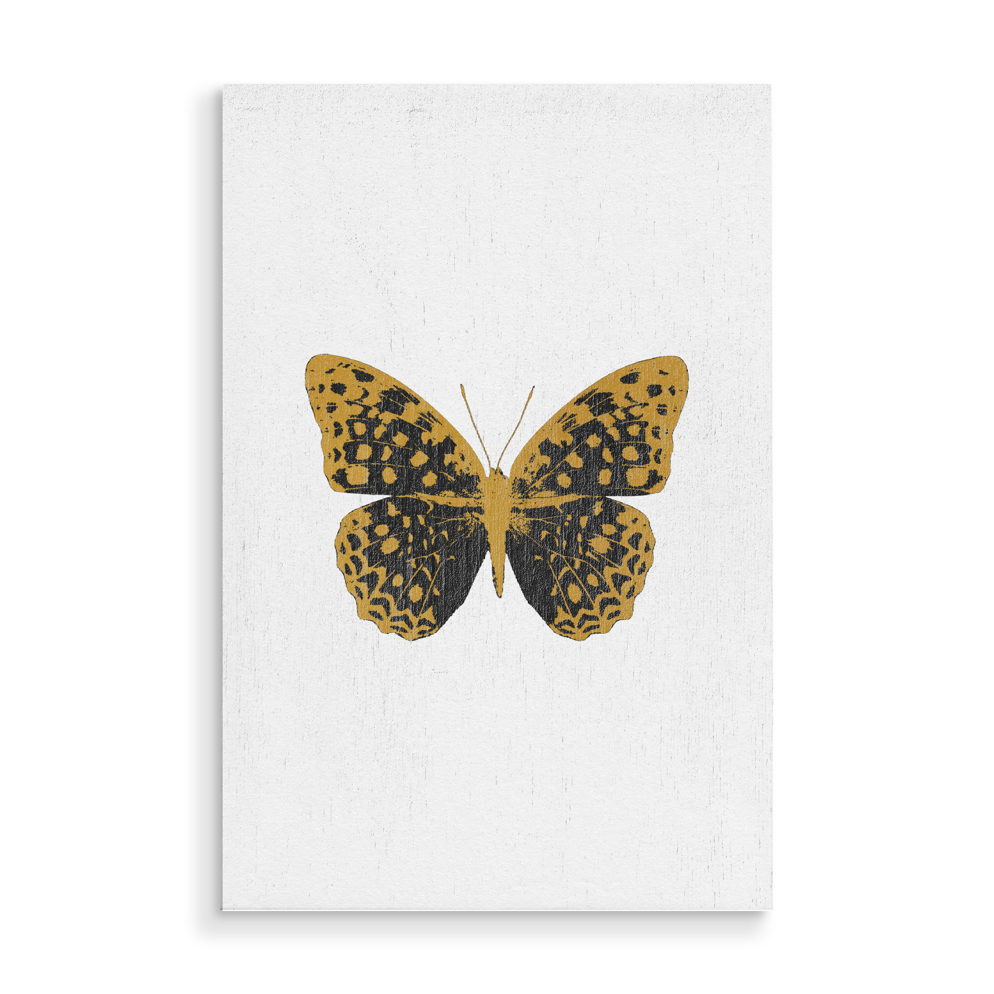 Holzbild "Gold and Black Butterfly" artboxONE - Natur,Tiere,Abstrakt