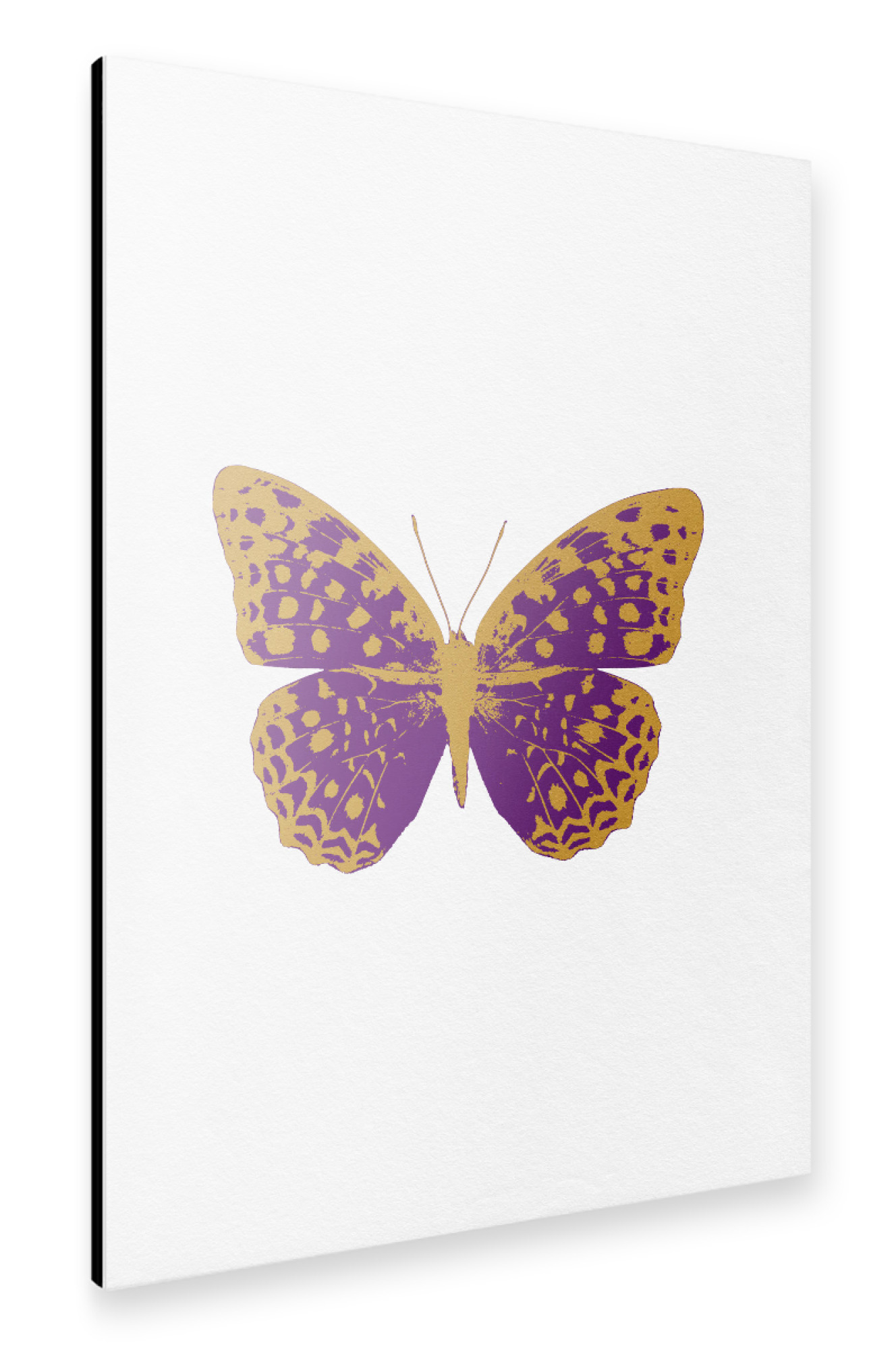 Alu-Dibond "Gold and Purple Butterfly" 30x20 cm artboxONE