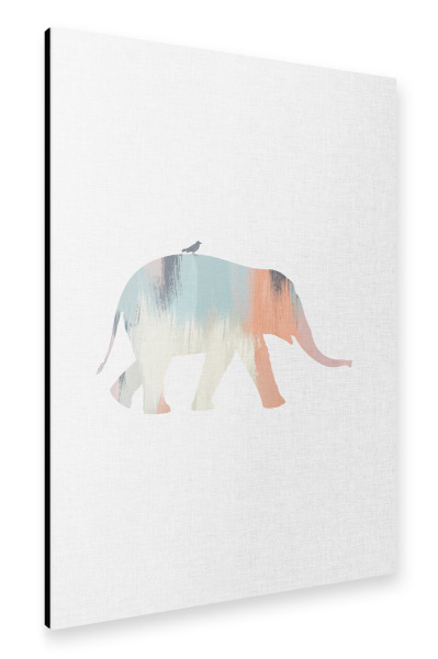 Alu-Dibond "Brushed Elephant" 30x20 cm artboxONE