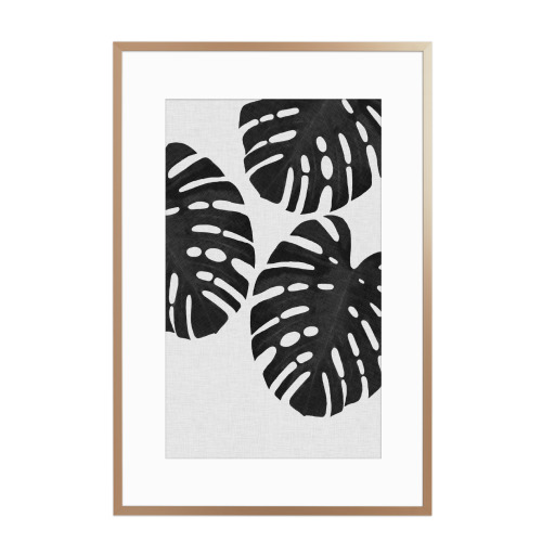 Monstera Palm II Black White