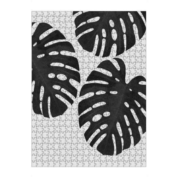 artboxONE Puzzle "Monstera Palm II Black White" artboxONE - Natur,Floral,Abstrakt,Schwarzweiß