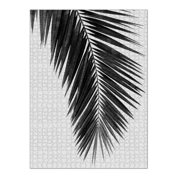 Puzzle Ravensburger "Cohune Palm I Black White" artboxONE - Natur,Floral,Schwarzweiß