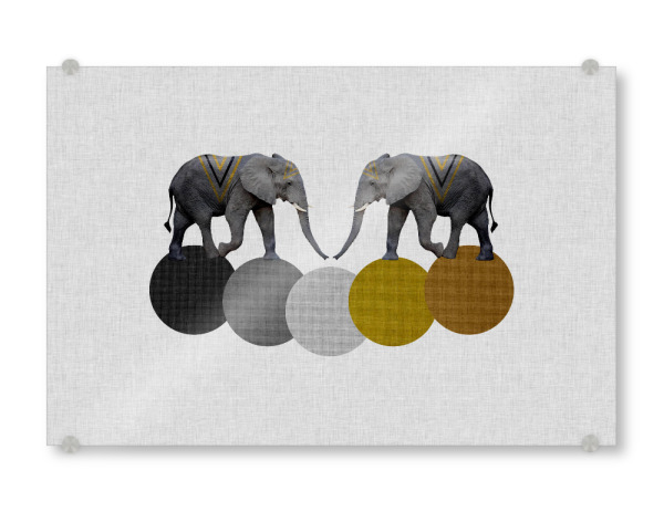 Acrylglasbild "Elephant Circles" artboxONE - Tiere,Geometrie