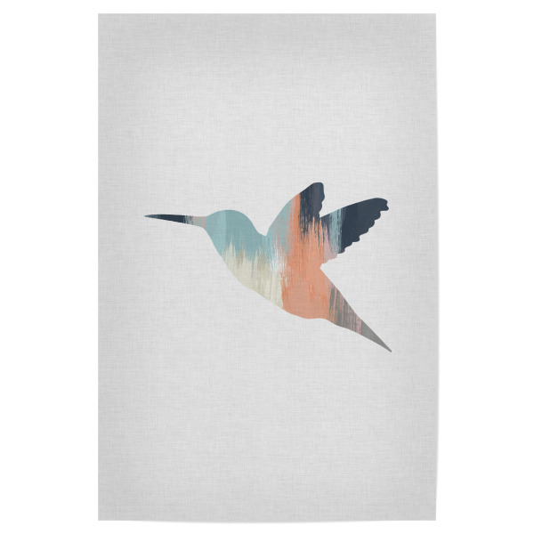 Poster 30x20 cm "Brushed Hummingbird" artboxONE - Natur,Tiere,Abstrakt