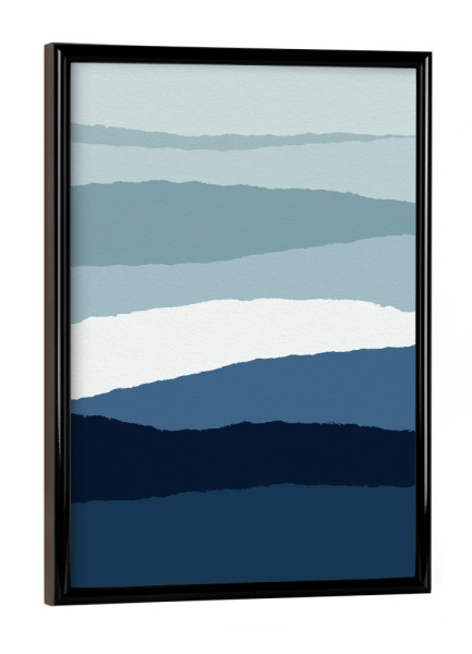 Poster mit schwarzem Rahmen "Abstract Paper Cut" artboxONE - Natur,Abstrakt