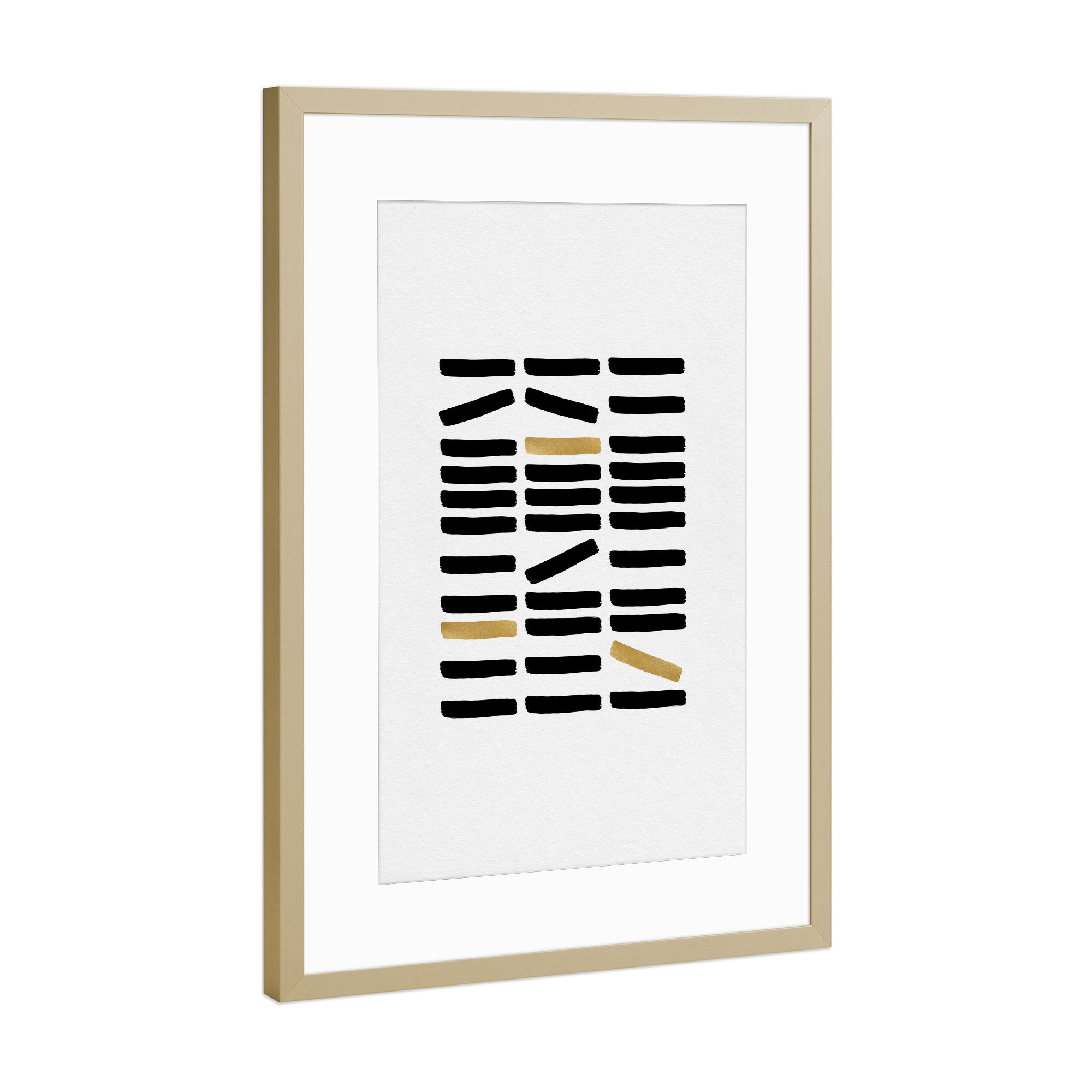 Poster mit Rahmen Gold "Domino" artboxONE - Abstrakt,Geometrie