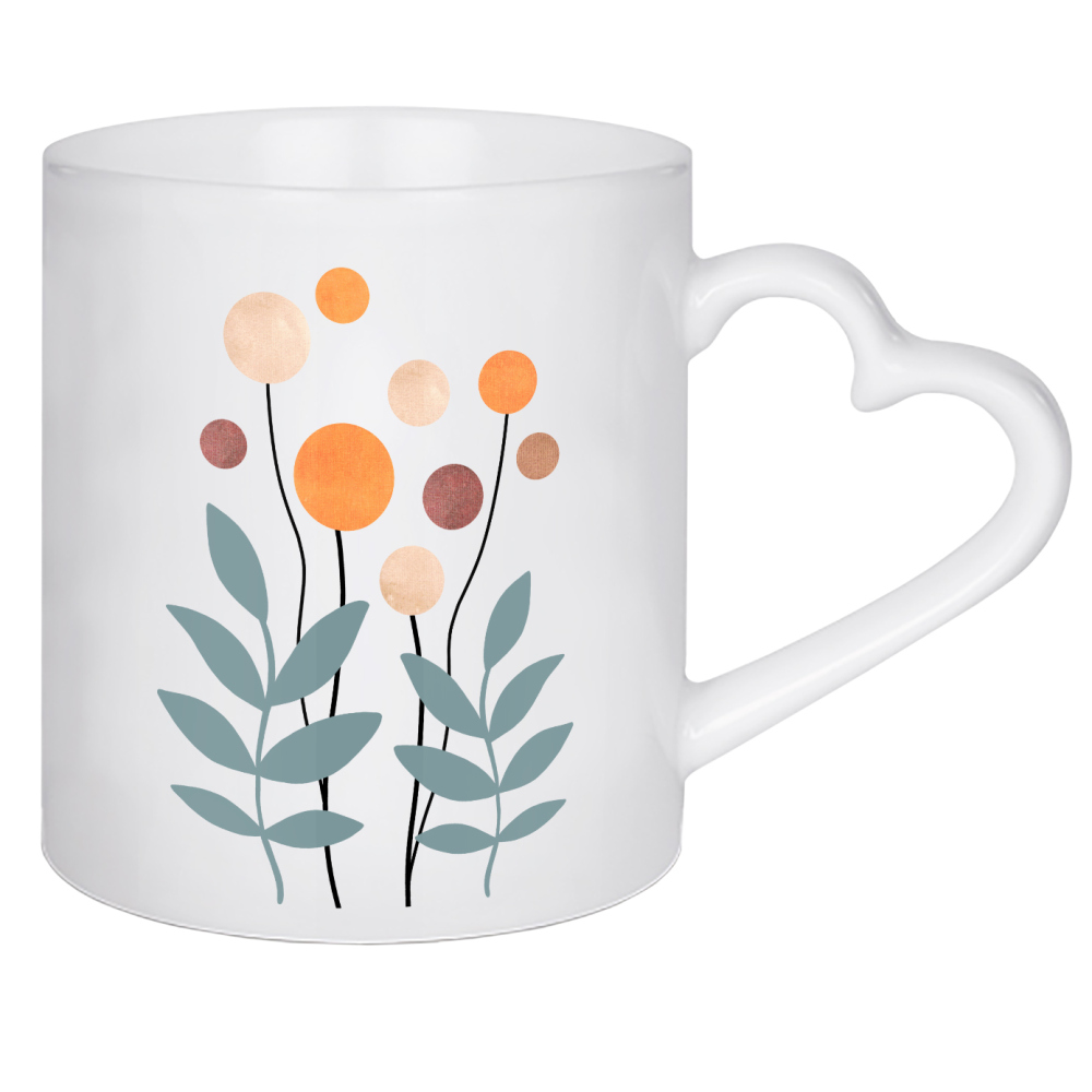 Herztasse "Rise and shine bloom" artboxONE - Natur,Floral,Abstrakt,Geometrie