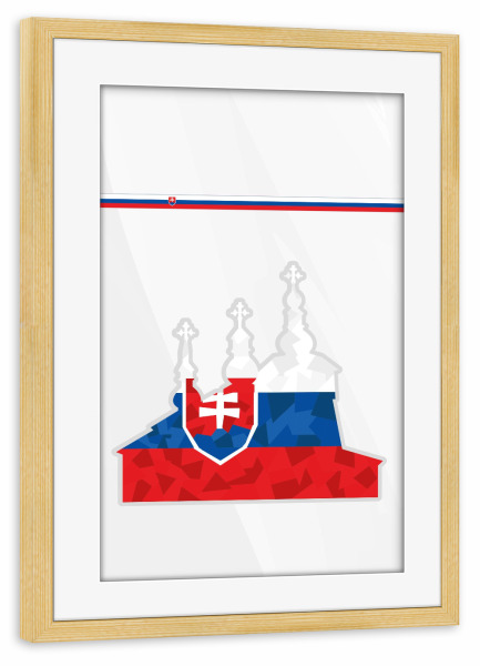 Poster mit Rahmen kiefer "Slowakei" artboxONE - Reise,Sport / Fußball - Em,Fußball,Weltmeister,Wanderlust,Länder