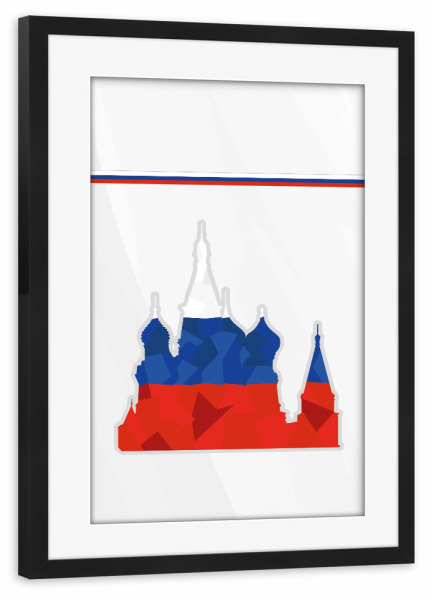Poster mit Rahmen schwarz "Russland" artboxONE - Reise,Sport / Fußball - Em,Fußball,Weltmeister,Wanderlust,Länder
