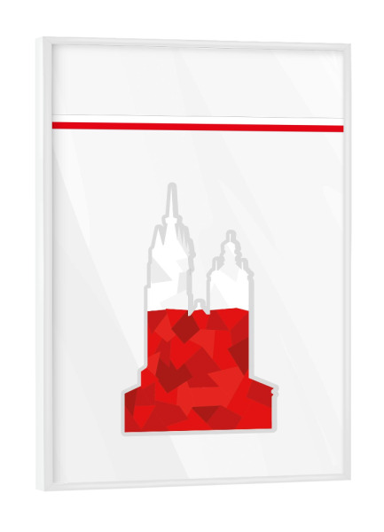 Poster mit weißem Rahmen "Europa Polen" artboxONE - Reise,Sport / Fußball - Em,Fußball,Weltmeister,Wanderlust,Länder