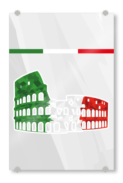 Acrylglasbild "Europa Italien" artboxONE - Reise,Sport / Fußball - Em,Fußball,Weltmeister,Wanderlust,Länder